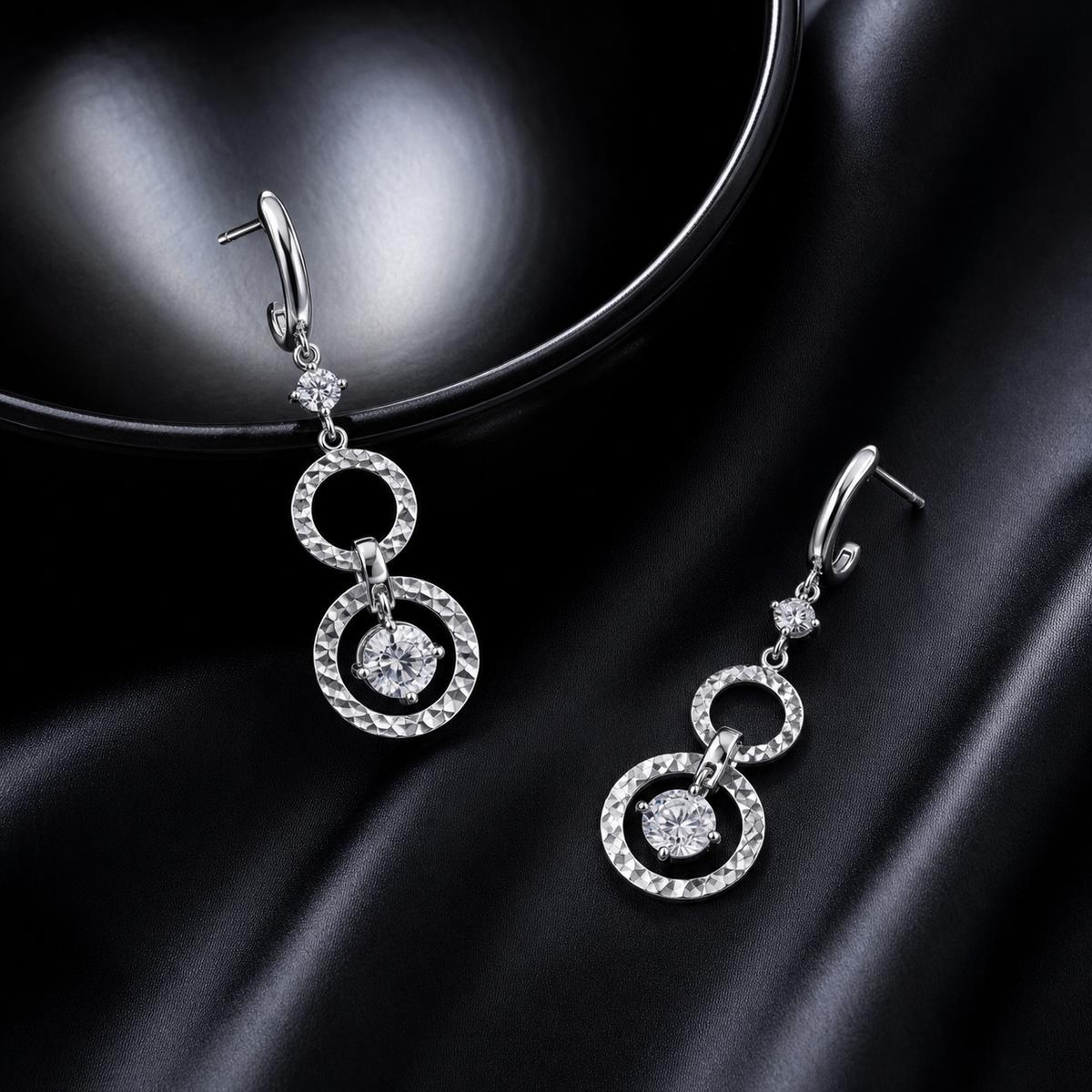 Silver Celeste Orbit Earrings product image 6