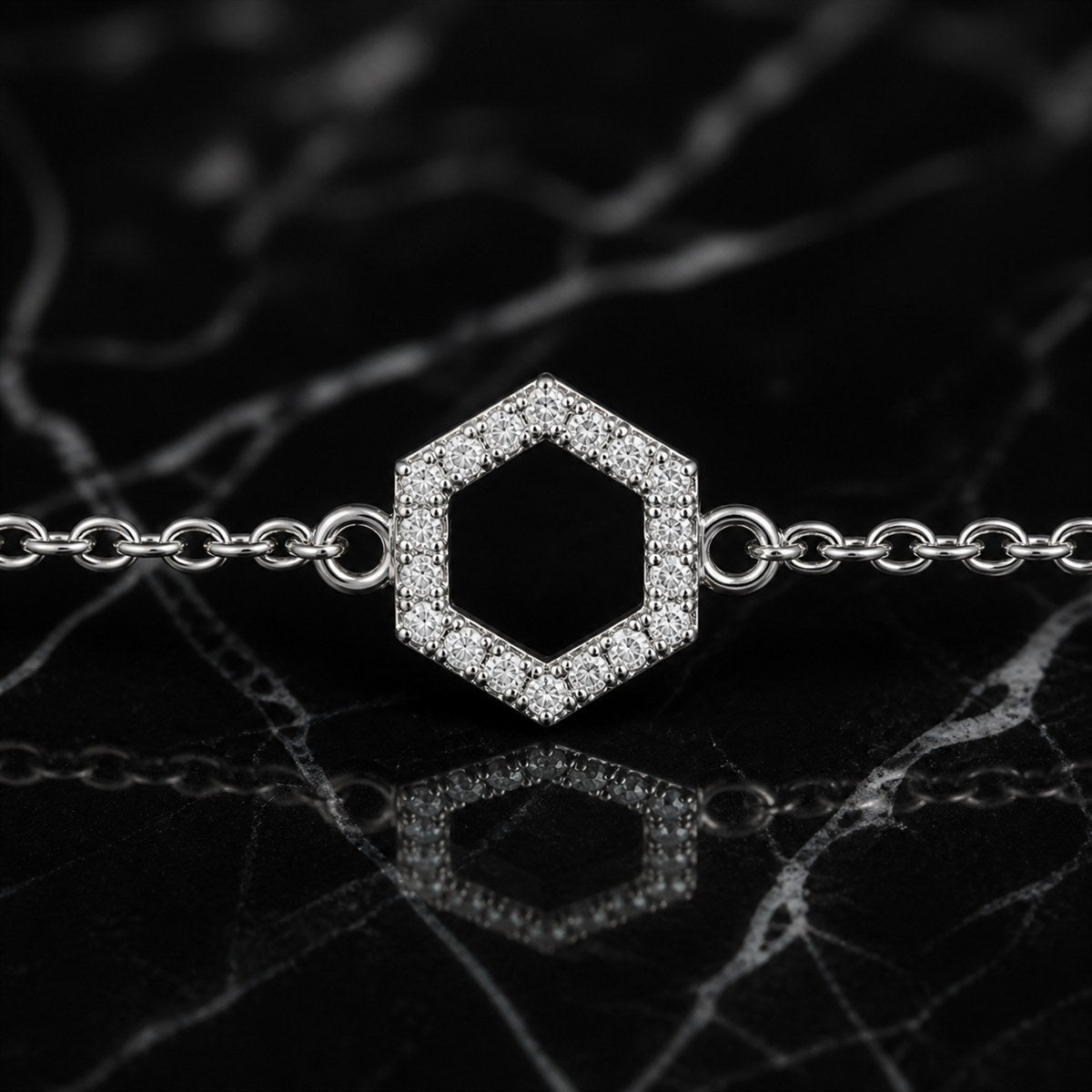 Silver Circle Halo Anklet product image 3