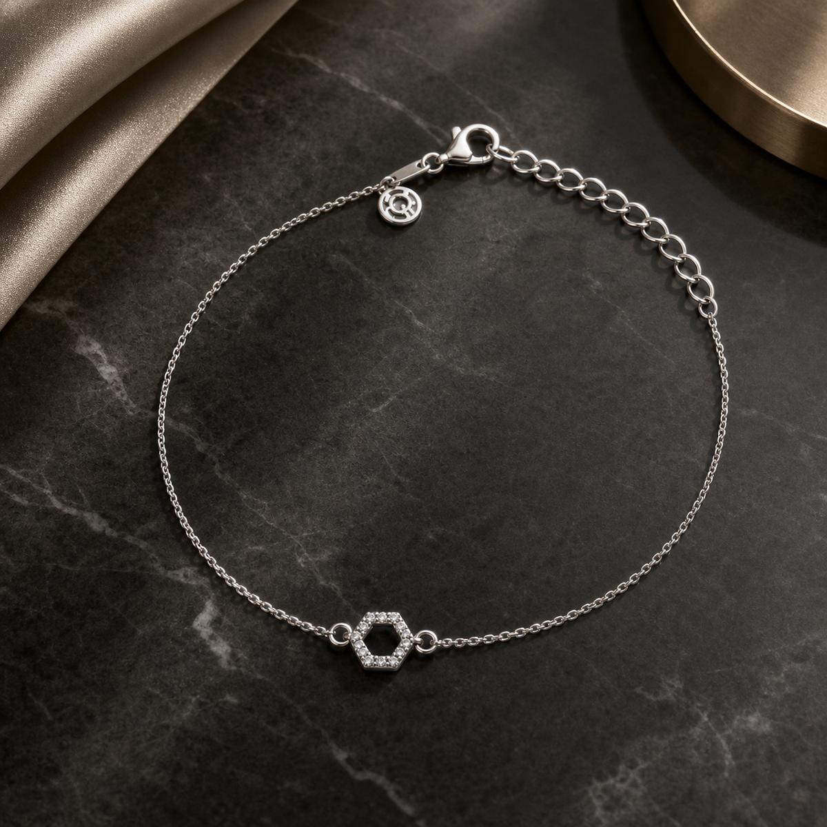 Silver Circle Halo Anklet product image 3