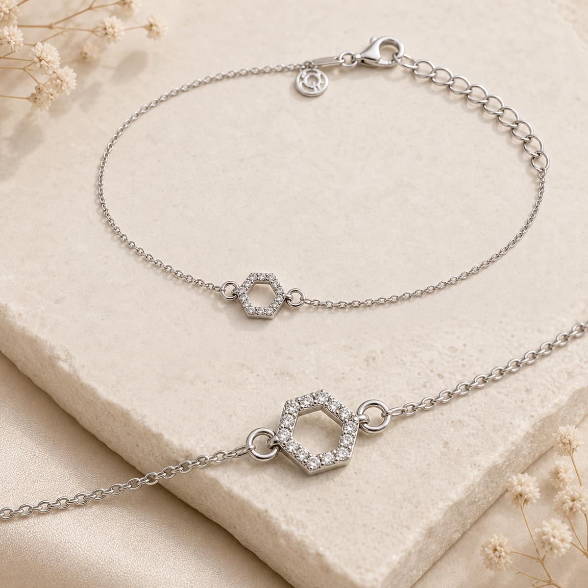 Silver Circle Halo Anklet product image 11