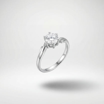 Silver Crown Solitaire Ring product image 1