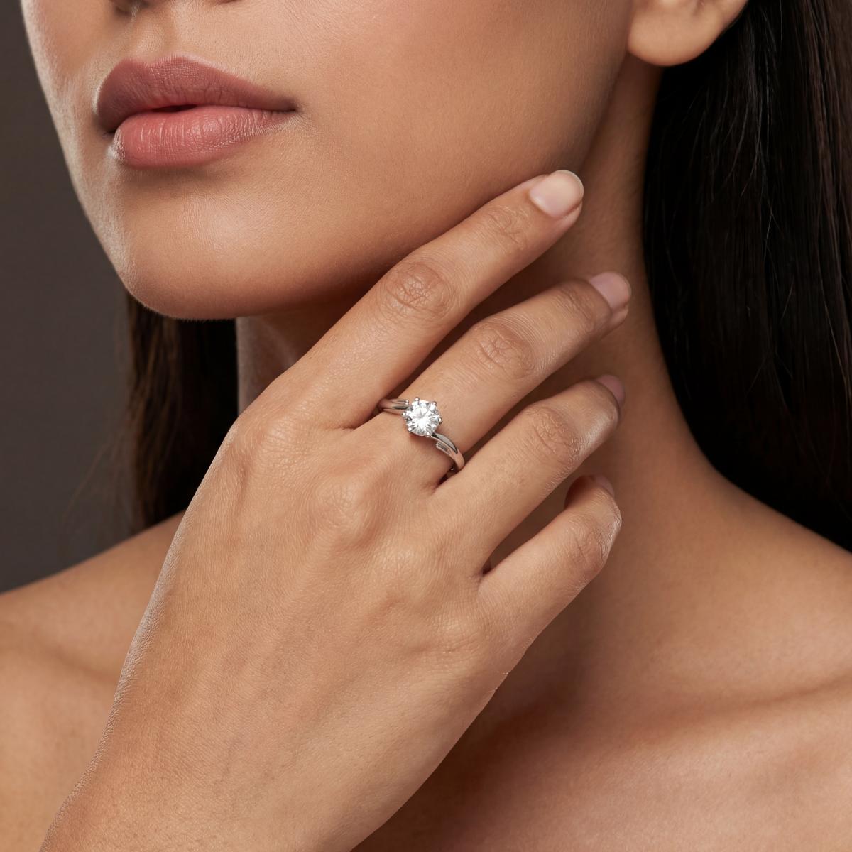 Silver Crown Solitaire Ring product image 5