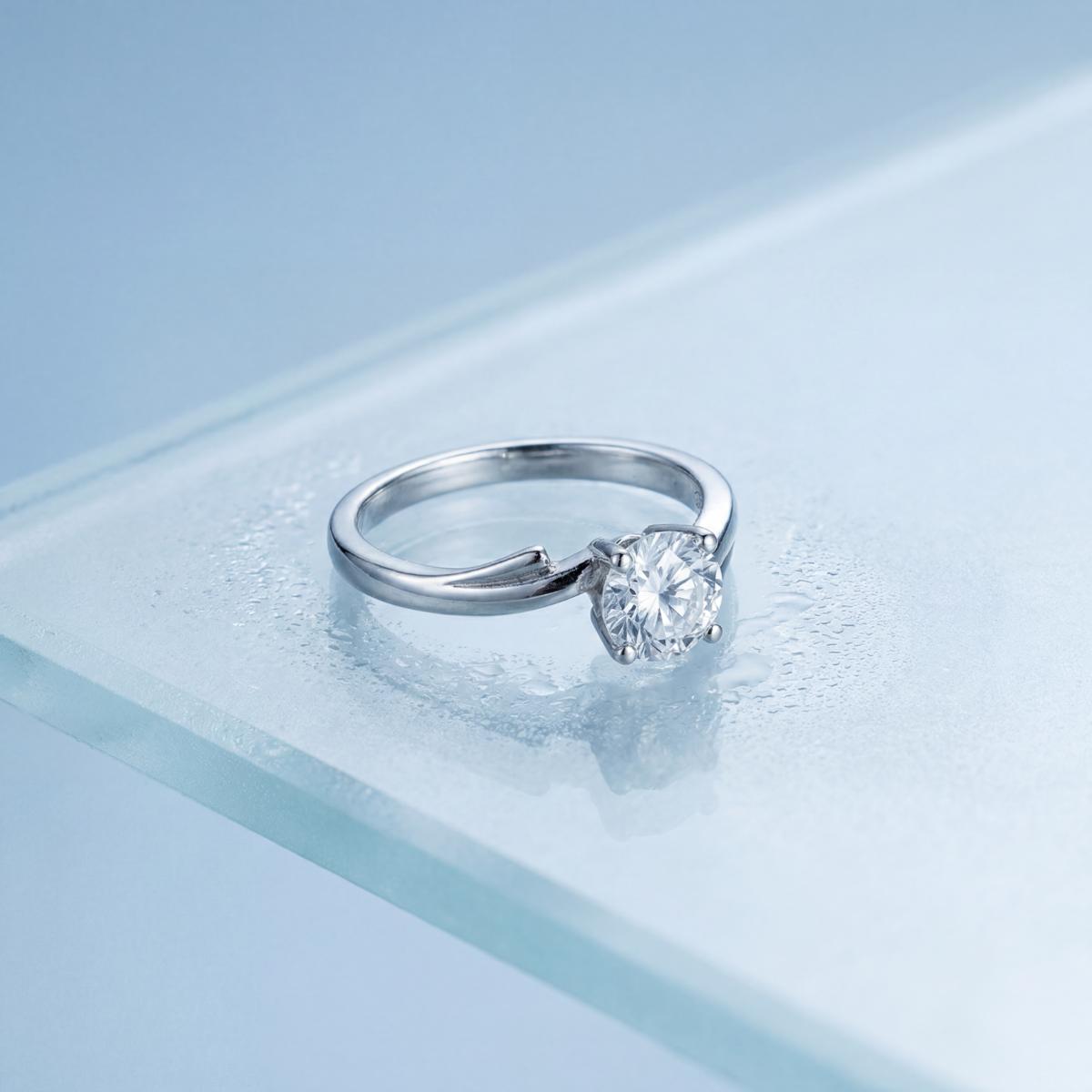 Silver Crown Solitaire Ring product image 2