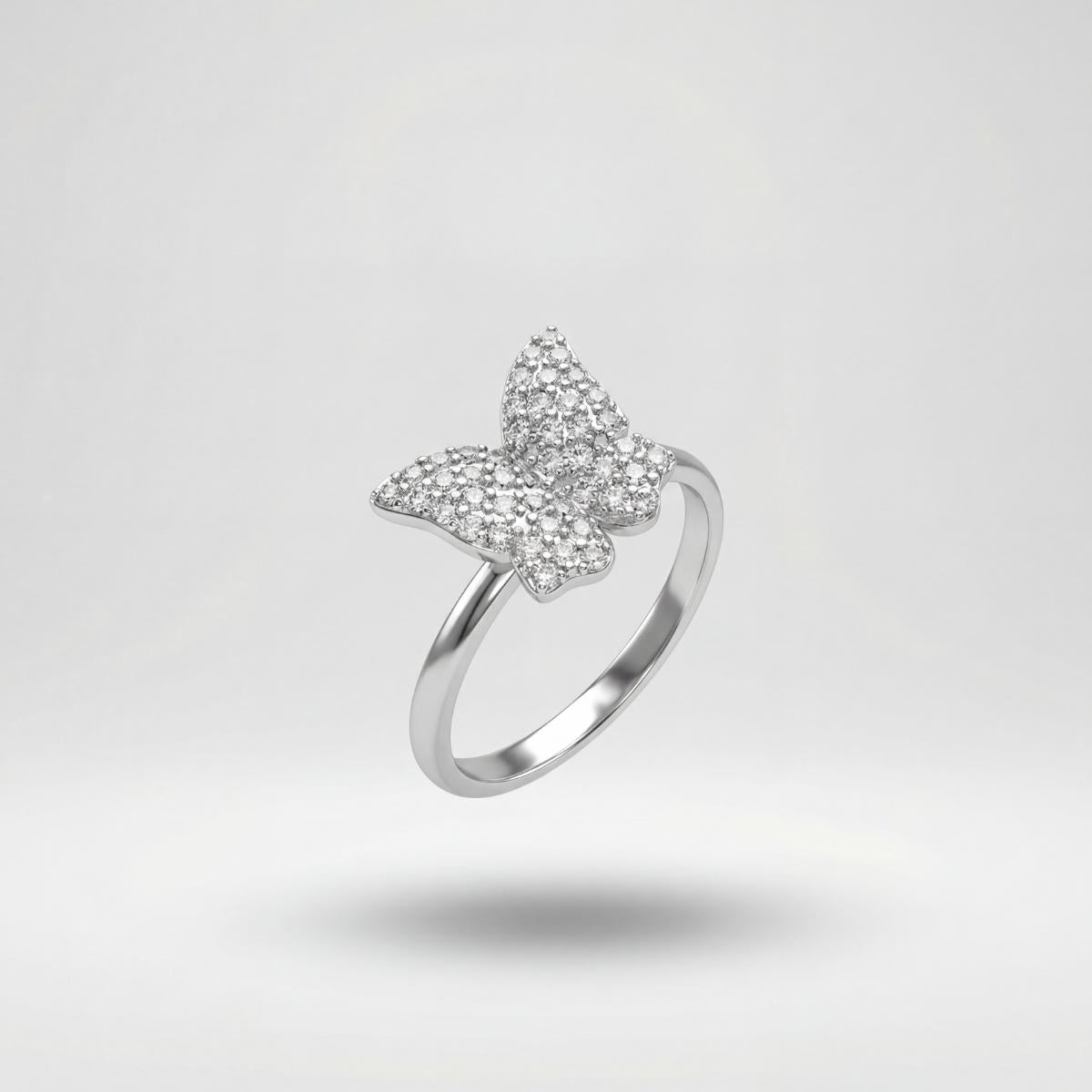 Silver Crystal Butterfly Ring product image 1