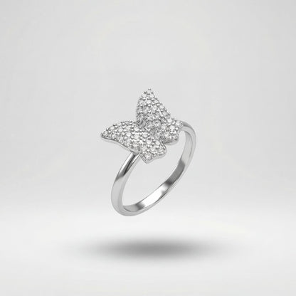 Silver Crystal Butterfly Ring product image 1