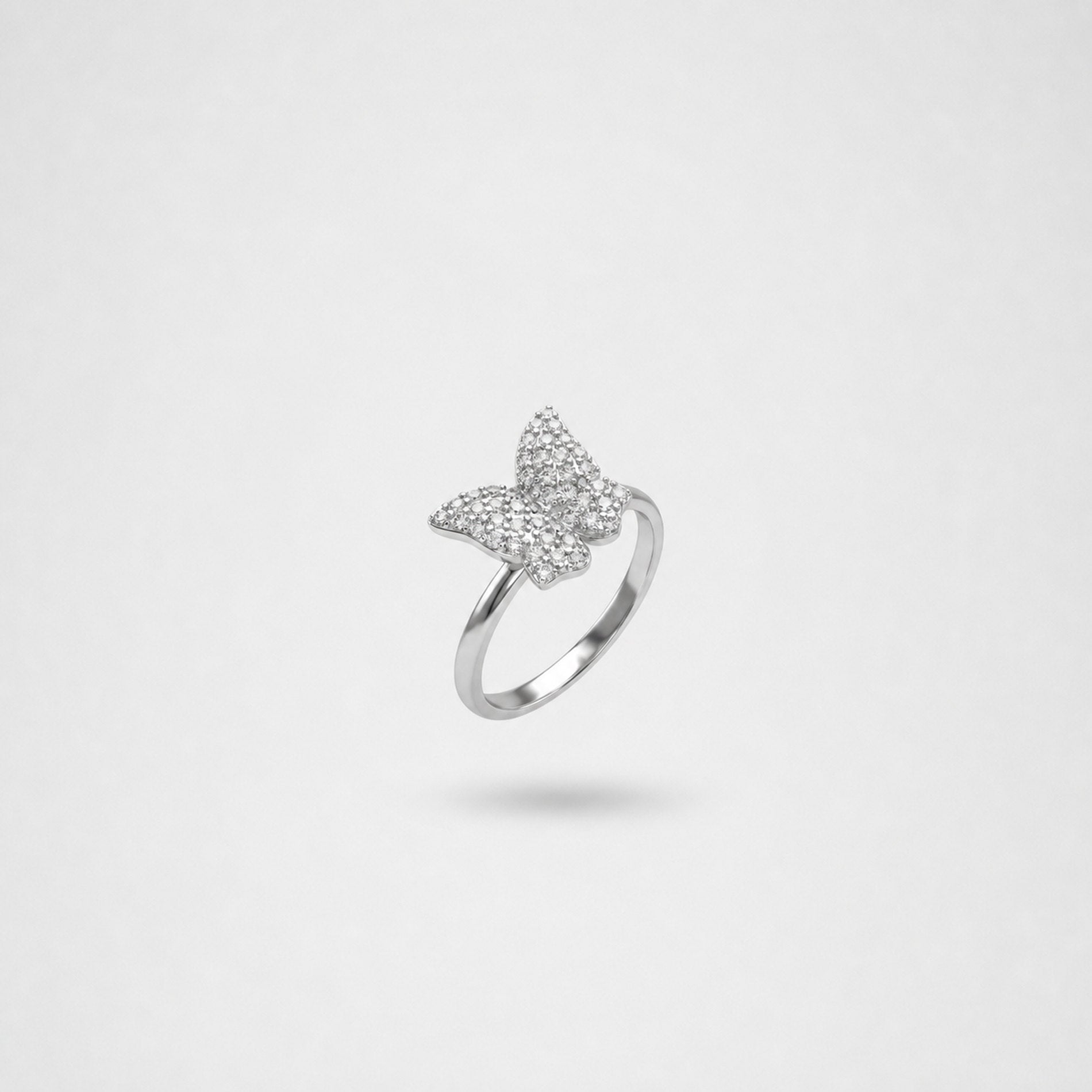 Silver Crystal Butterfly Ring product image 6