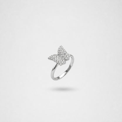 Silver Crystal Butterfly Ring product image 6