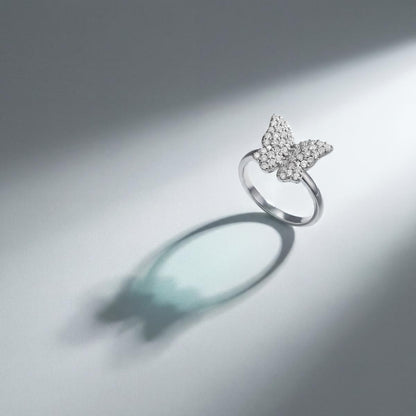 Silver Crystal Butterfly Ring product image 2