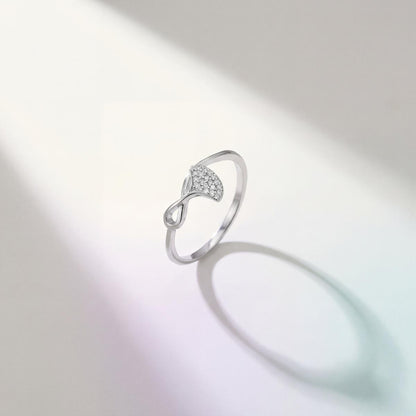 Silver Crystal Leaf Ring product image 2