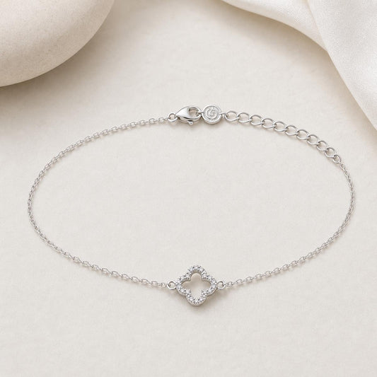 Silver Diamond Halo Anklet product image 1