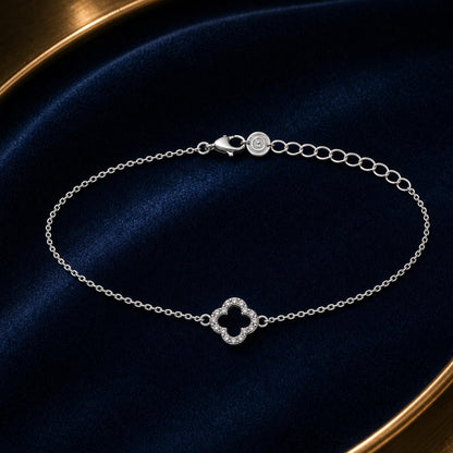 Silver Diamond Halo Anklet product image 3