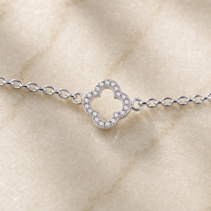 Silver Diamond Halo Anklet product image 7