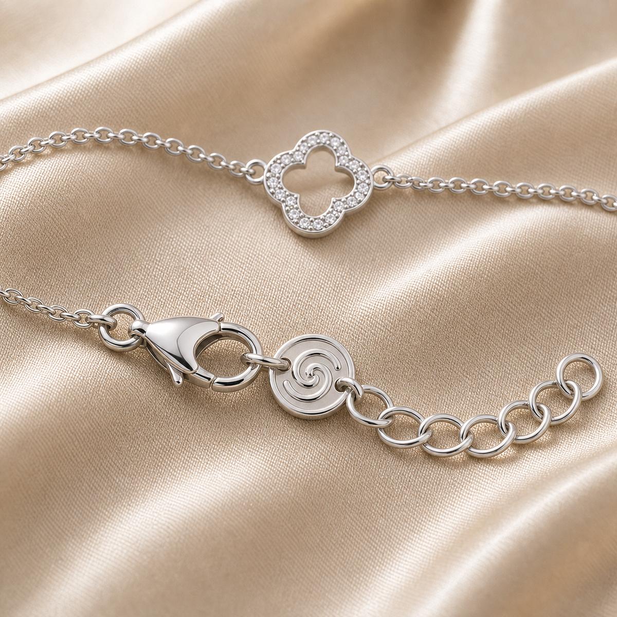 Silver Diamond Halo Anklet product image 8