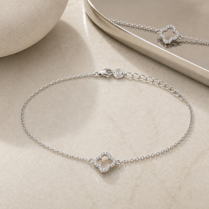 Silver Diamond Halo Anklet product image 11