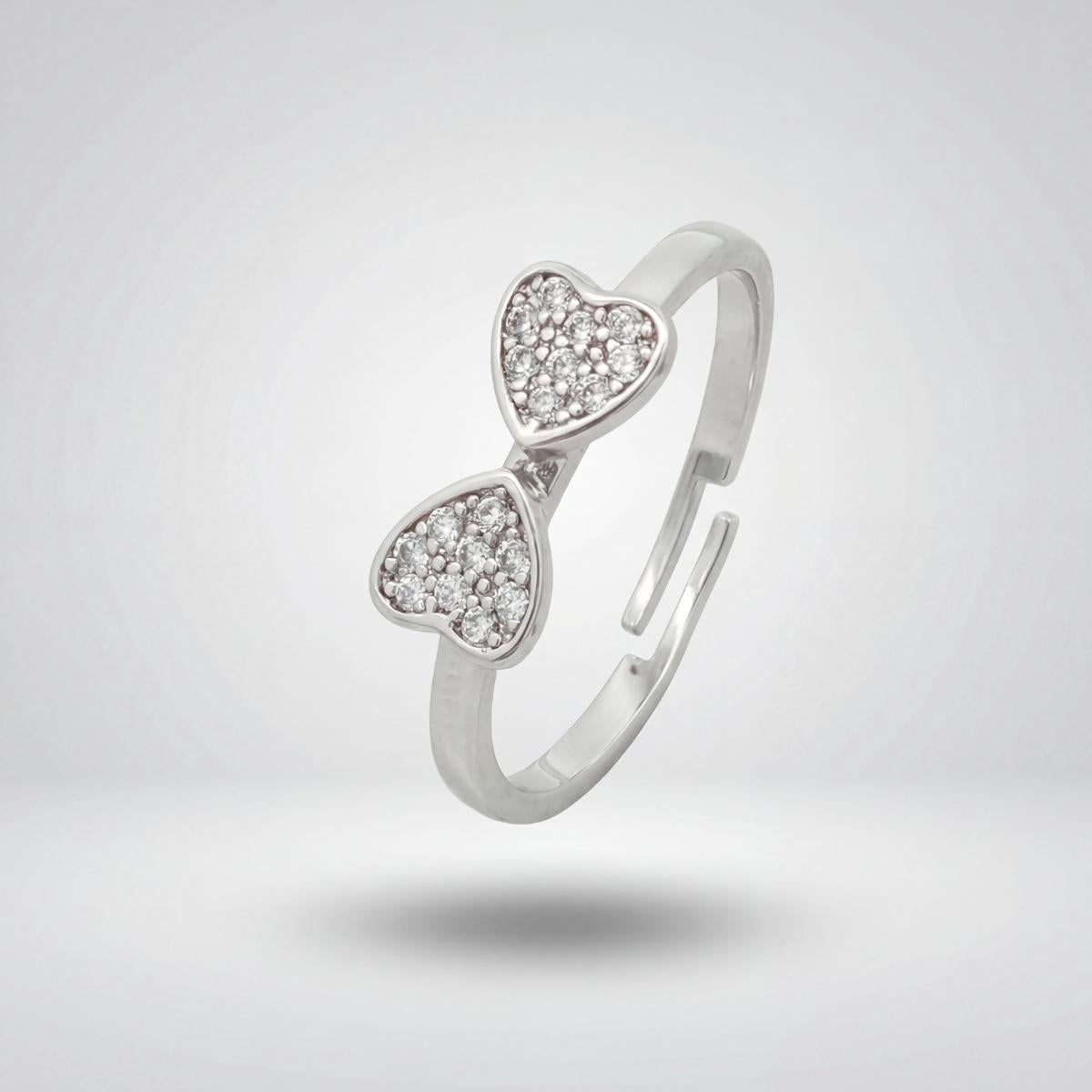 Silver Adjustable Double Love Ring product image 1