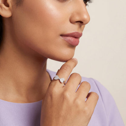 Silver Adjustable Double Love Ring product image 6