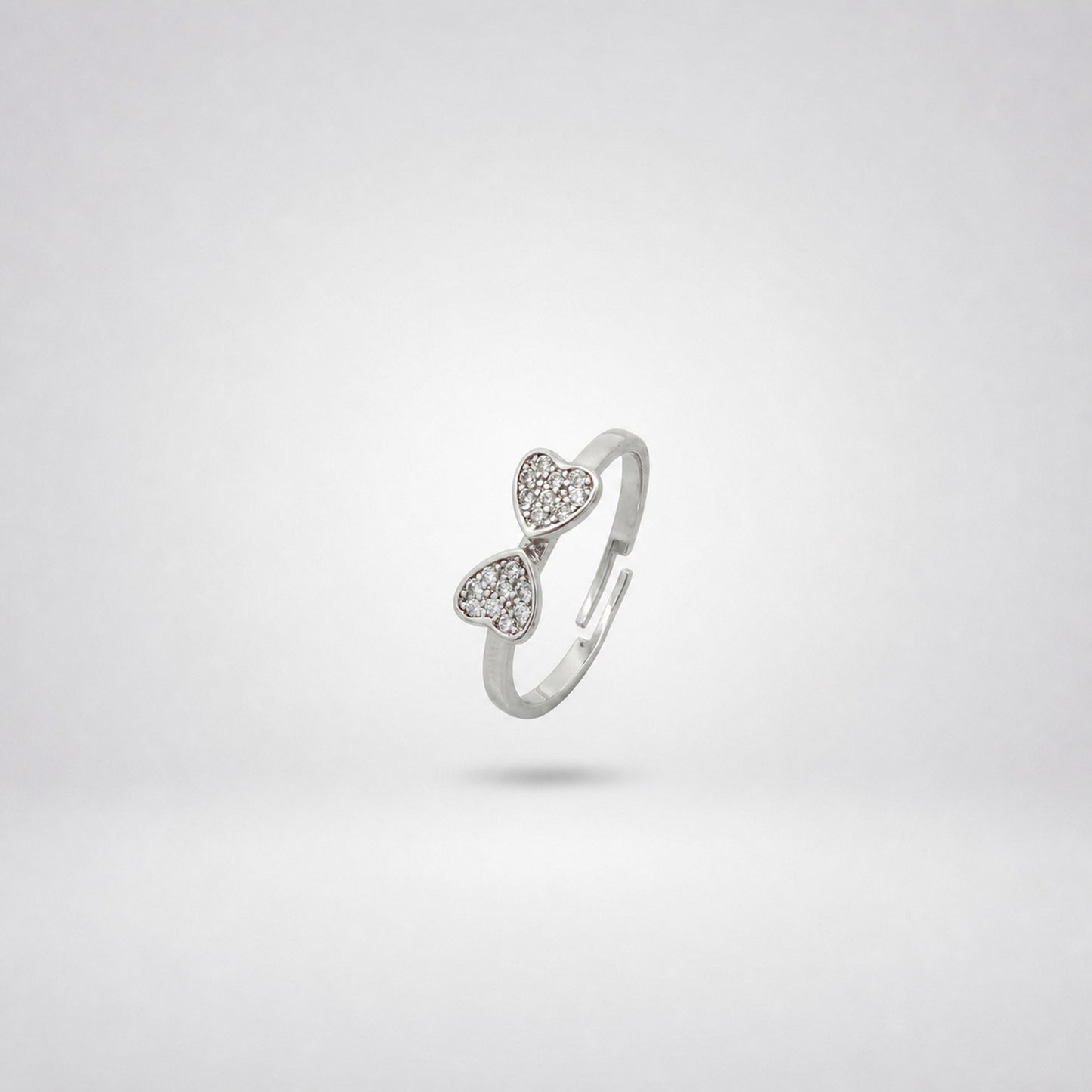 Silver Adjustable Double Love Ring product image 7