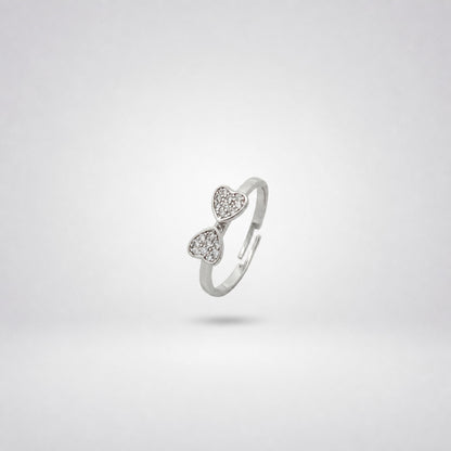 Silver Adjustable Double Love Ring product image 7
