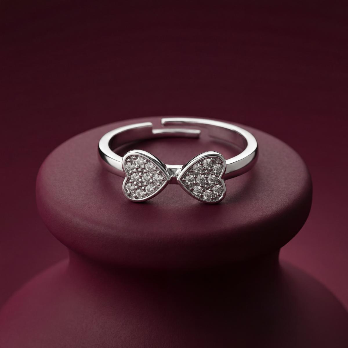 Silver Adjustable Double Love Ring product image 2