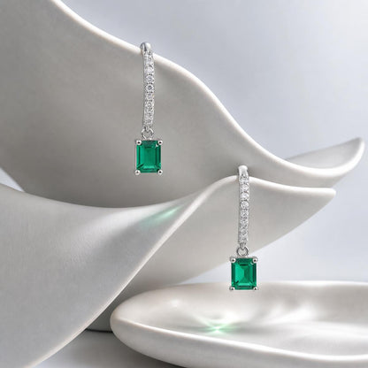 Silver Emera Bar Drop Earrings product image 4