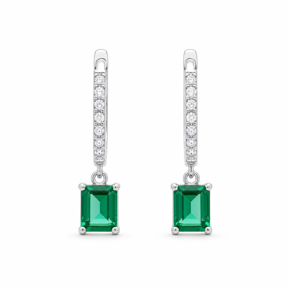 Silver Emera Bar Drop Earrings product image 1