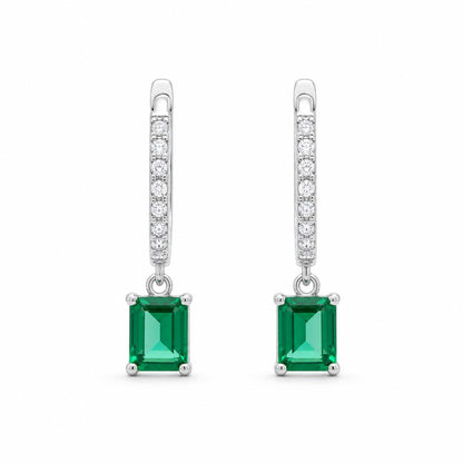 Silver Emera Bar Drop Earrings product image 1
