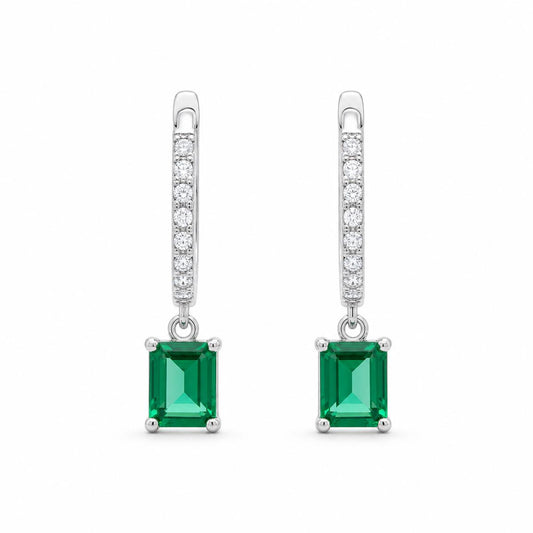 Silver Emera Bar Drop Earrings product image 1