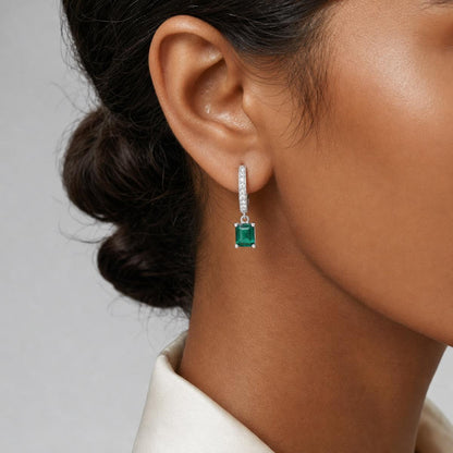Silver Emera Bar Drop Earrings product image 7