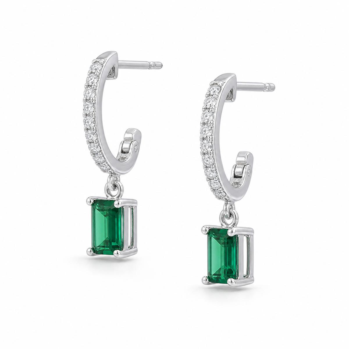 Silver Emera Bar Drop Earrings product image 3
