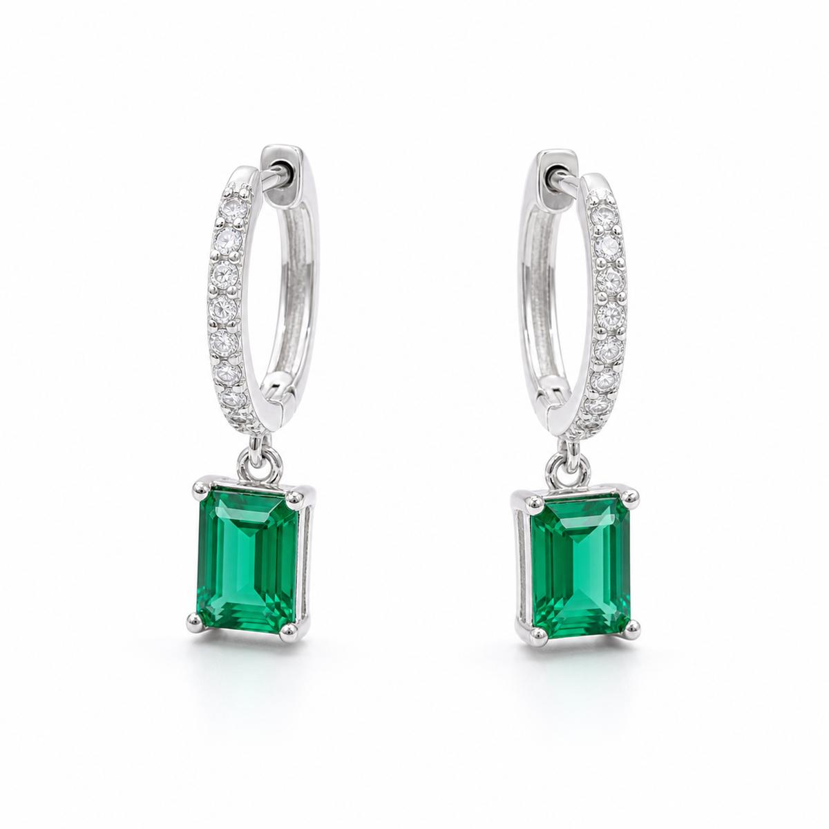 Silver Emera Bar Drop Earrings product image 2