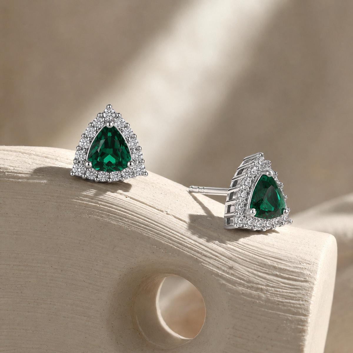 Silver Emera Trillion Earrings product image 4