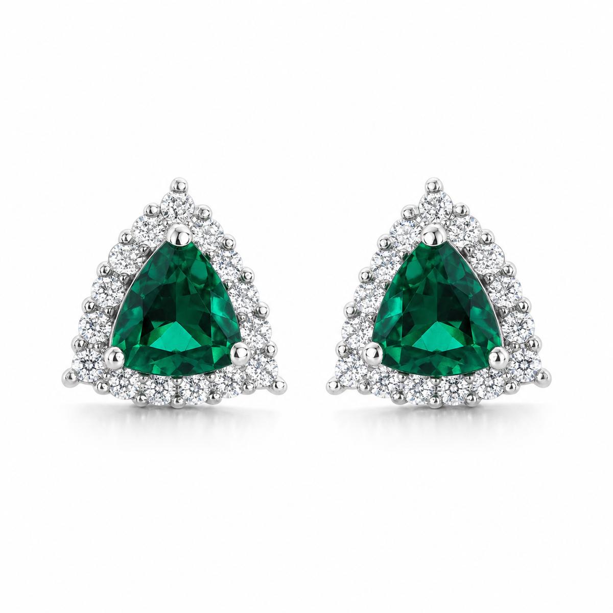 Silver Emera Trillion Earrings product image 1