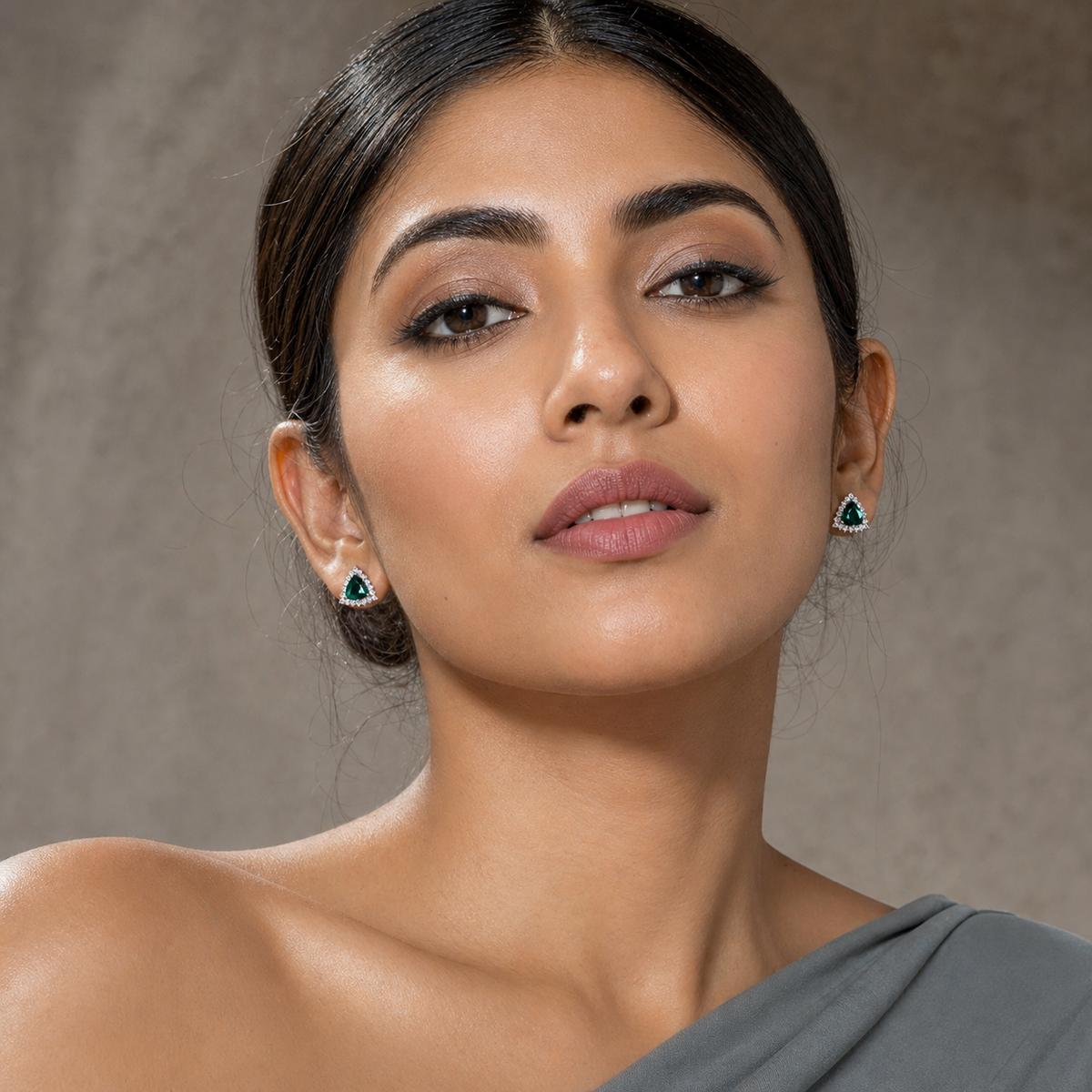 Silver Emera Trillion Earrings product image 8
