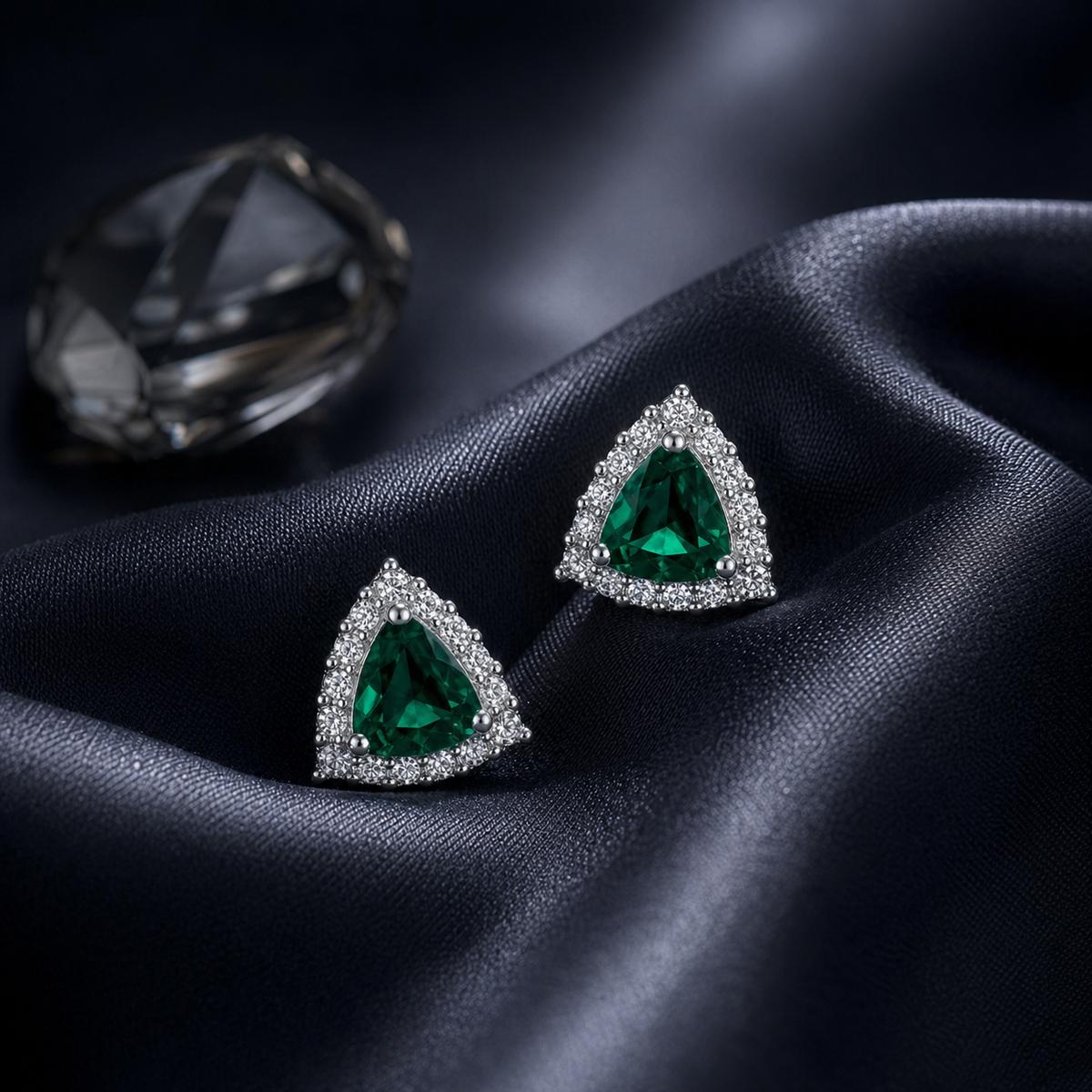 Silver Emera Trillion Earrings product image 6