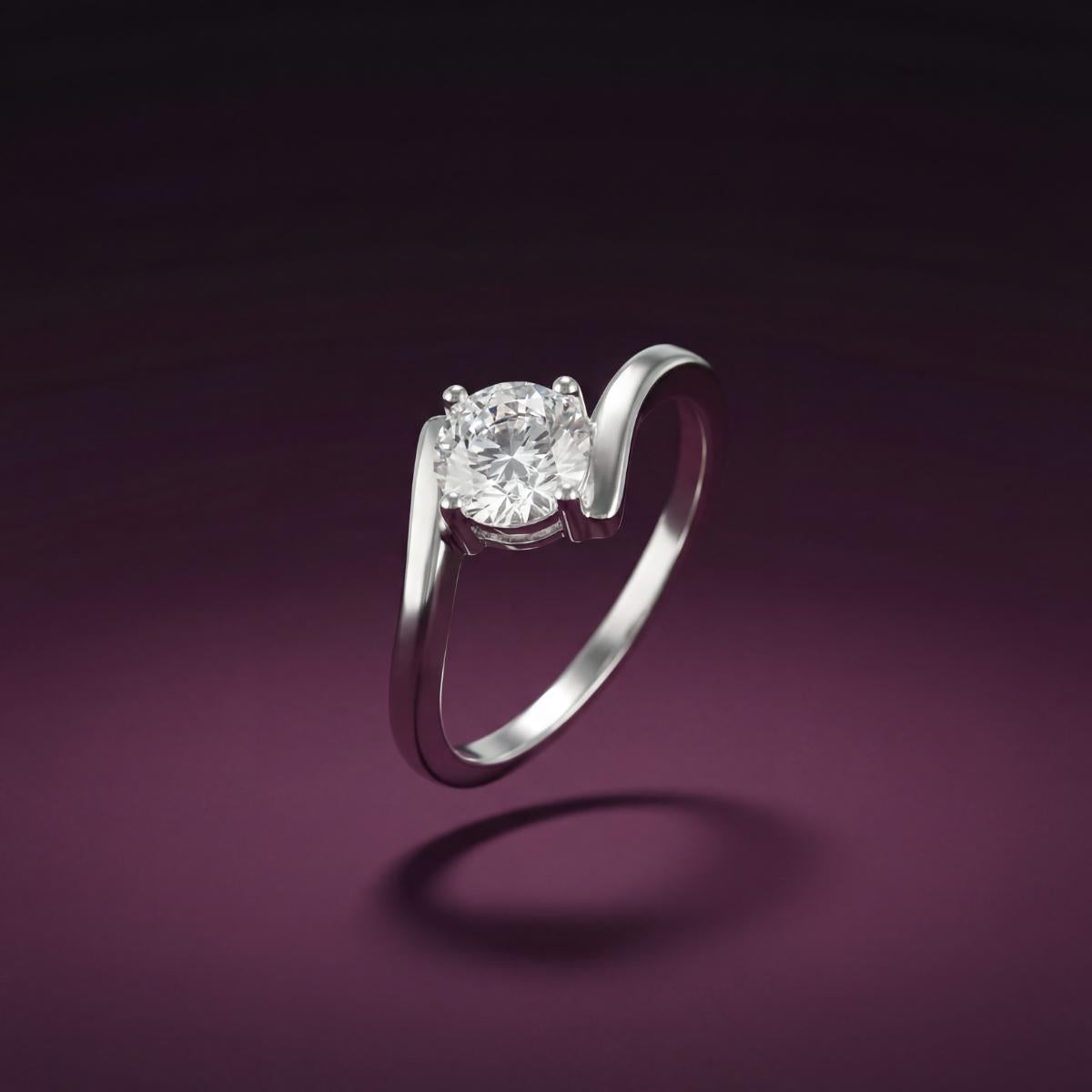 Silver Eterna Solitaire Ring product image 2