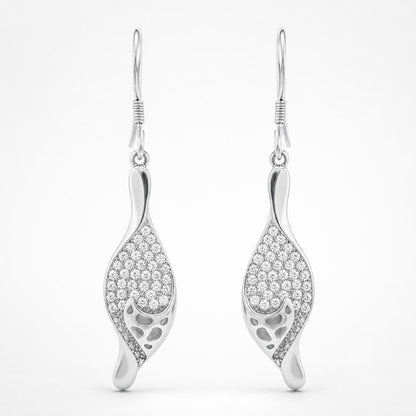Silver Evara Filigree Leaf Earrings product image 1