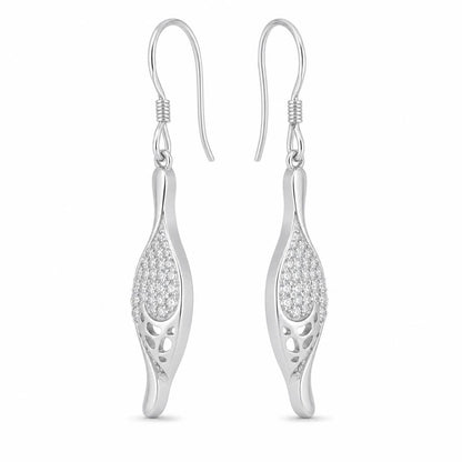 Silver Evara Filigree Leaf Earrings product image 3