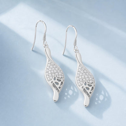 Silver Evara Filigree Leaf Earrings product image 5