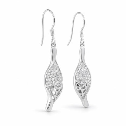 Silver Evara Filigree Leaf Earrings product image 2