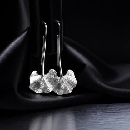 Silver Evara Flower Hook Earrings product image 2
