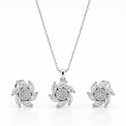Silver Floral Swirl Jewellery Set product image 1