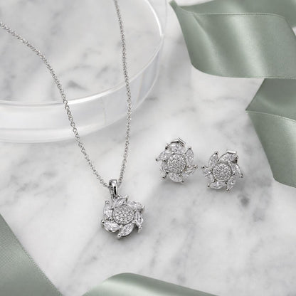 Silver Floral Swirl Jewellery Set product image 3