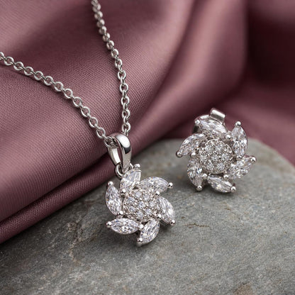 Silver Floral Swirl Jewellery Set product image 4