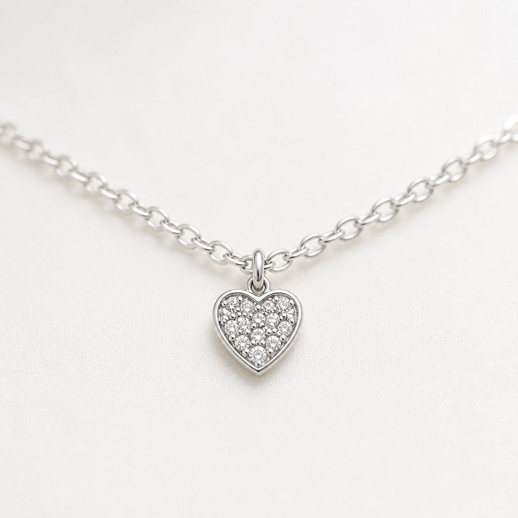 Silver Heart Charm Anklet product image 5