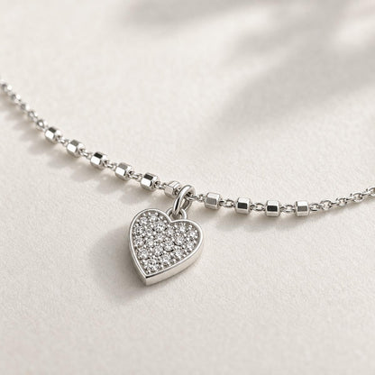 Silver Heart Charm Anklet product image 8