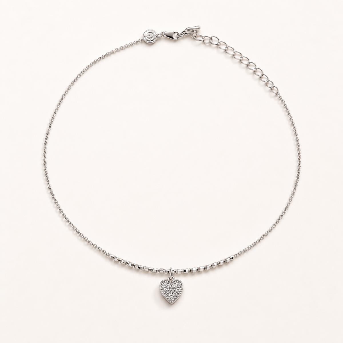 Silver Heart Charm Anklet product image 14