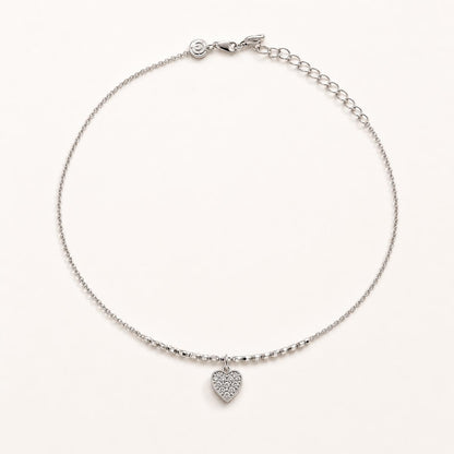 Silver Heart Charm Anklet product image 14