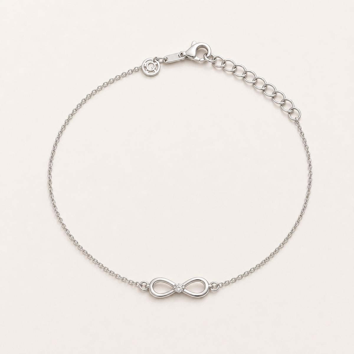 Silver Infinity Loop Anklet product image 1