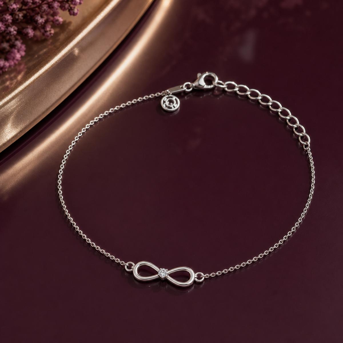 Silver Infinity Loop Anklet product image 3