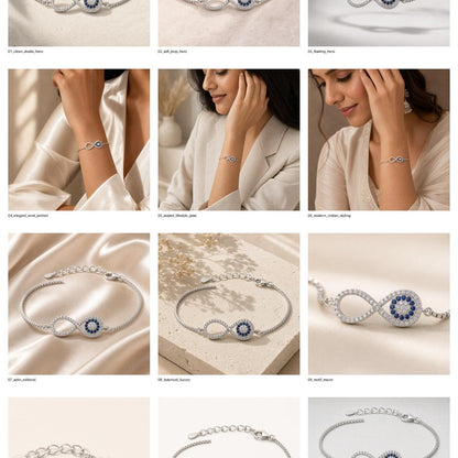 Silver Iris Infinity Bracelet product image 13